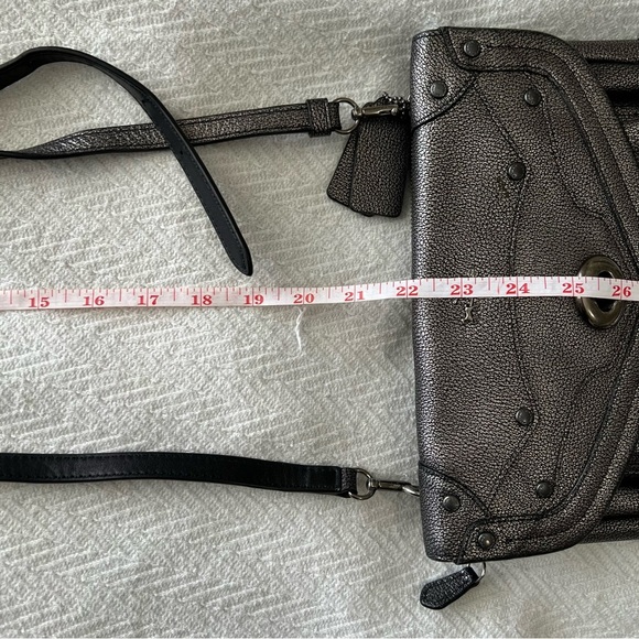 COACH Rhyder Crossbody Gunmetal Pebble Leather - Picture 12 of 13